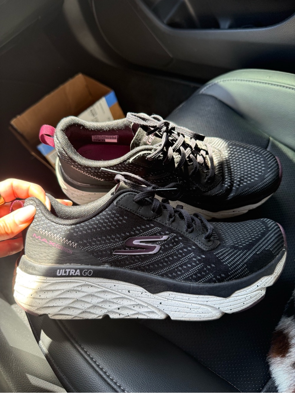 Skechers Ultra Go Black & Purple Walking Sneakers